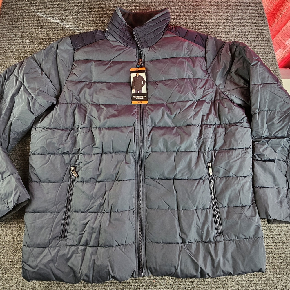 Weatherproof Ultra Luxe Men's 2XL Black Quilted Water Resistant Jacket New